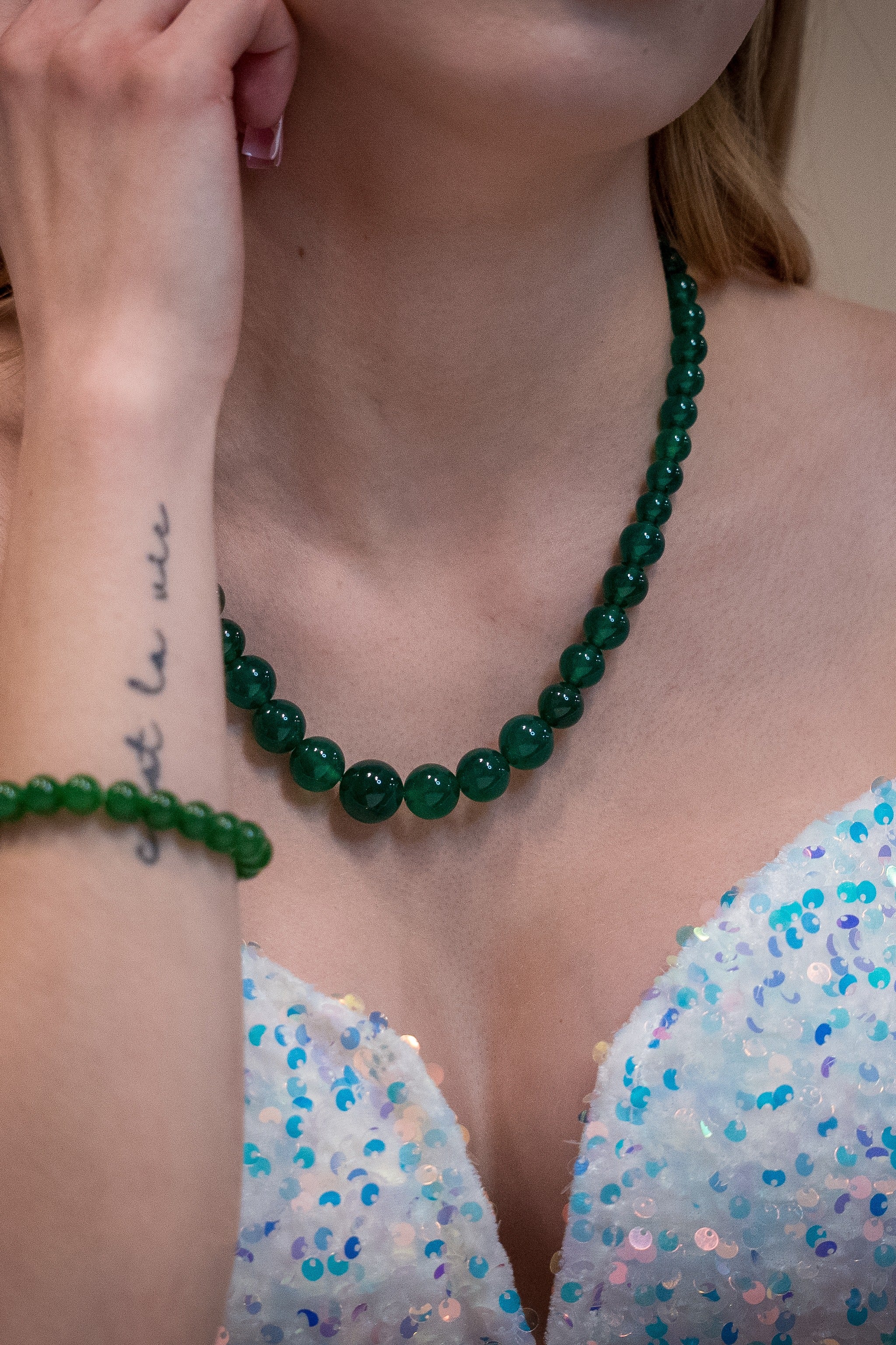 Green Bead Chain